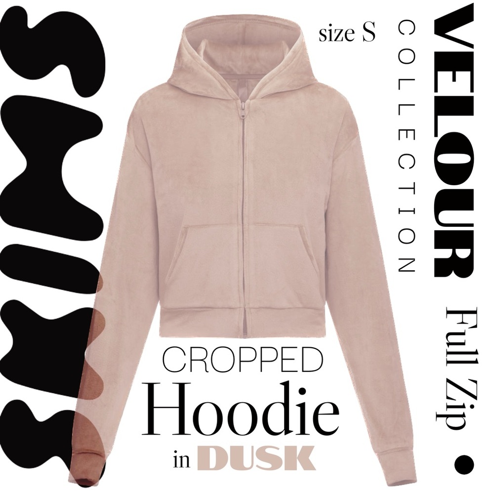 SKIMS Velour Hoodie in Dusk size Small NWT!